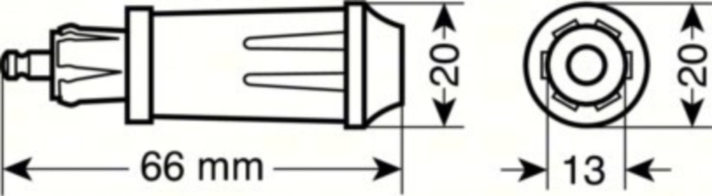 DIN-Stecker für Zigarrenanzünder , 12/24V