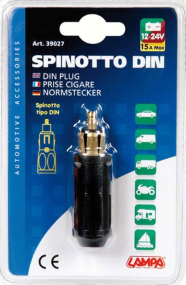 DIN-Stecker für Zigarrenanzünder , 12/24V