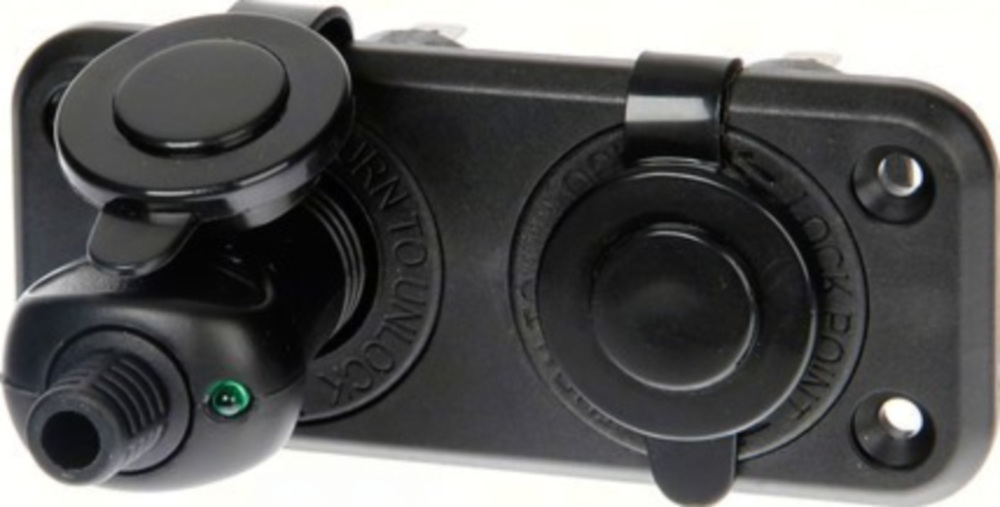 Ext-2, doppelter Stromanschluss, Einbaumontage, 12/24V