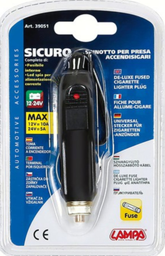 Sicuro, Stecker für Zigarrenanzünder 12/24V