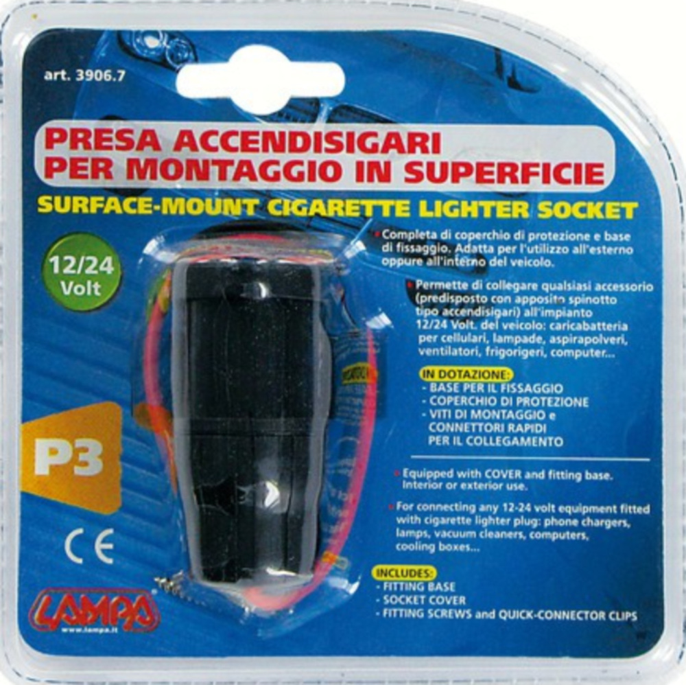 Stromanschluss mit Aufbaumontage 12/24V