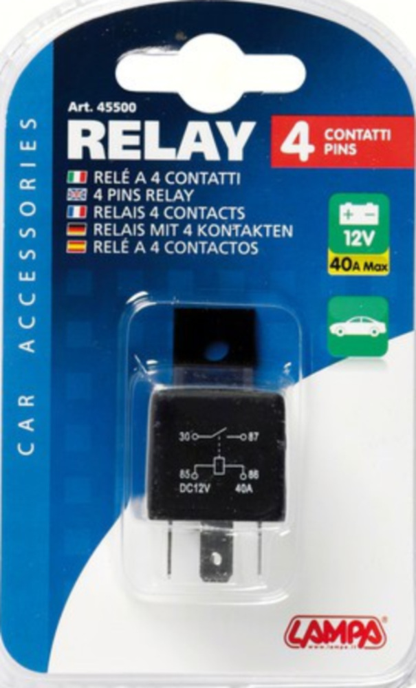Universalrelais 4 Kontakte - 12V - 30A