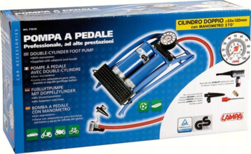 Pedalpumpe mit doppeltem Zylinder