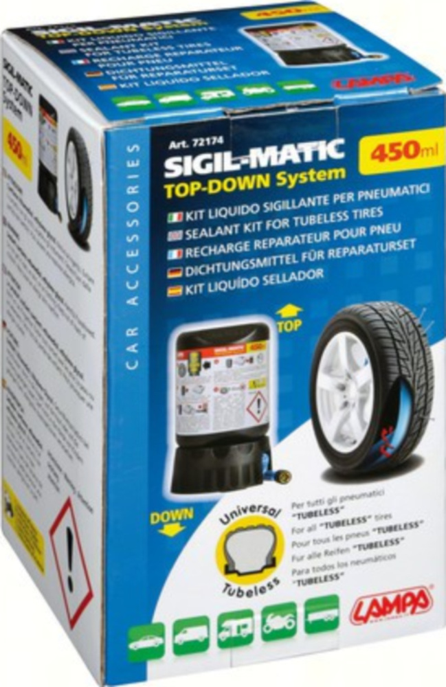 Sigil-Matic, Kit Reifenversiegelungsflüssigkeit, 450 ml