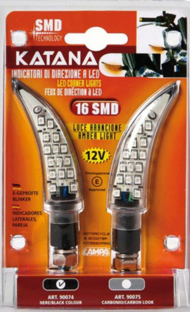 Katana LED-Blinker-Set schwarz