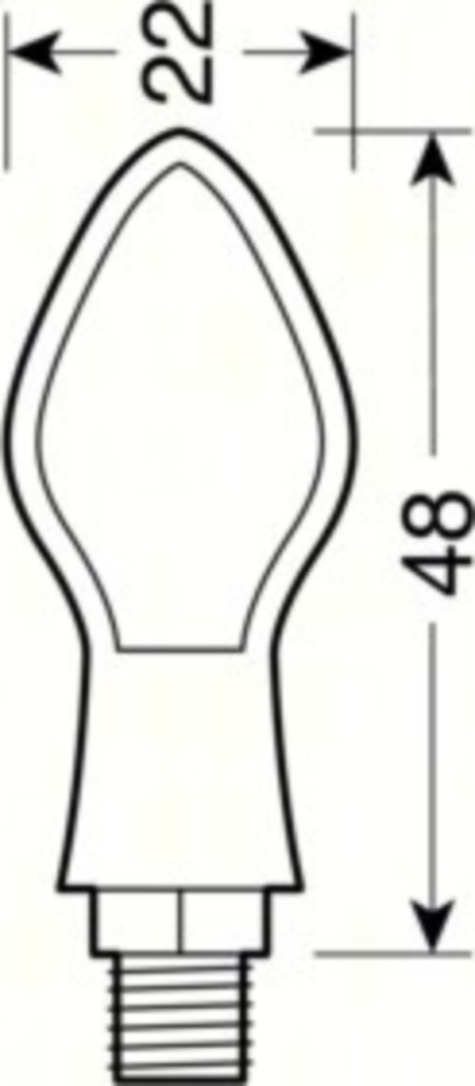 Pixia Mini LED-Blinker Set 50x23mm 12V schwarz - E-geprüft