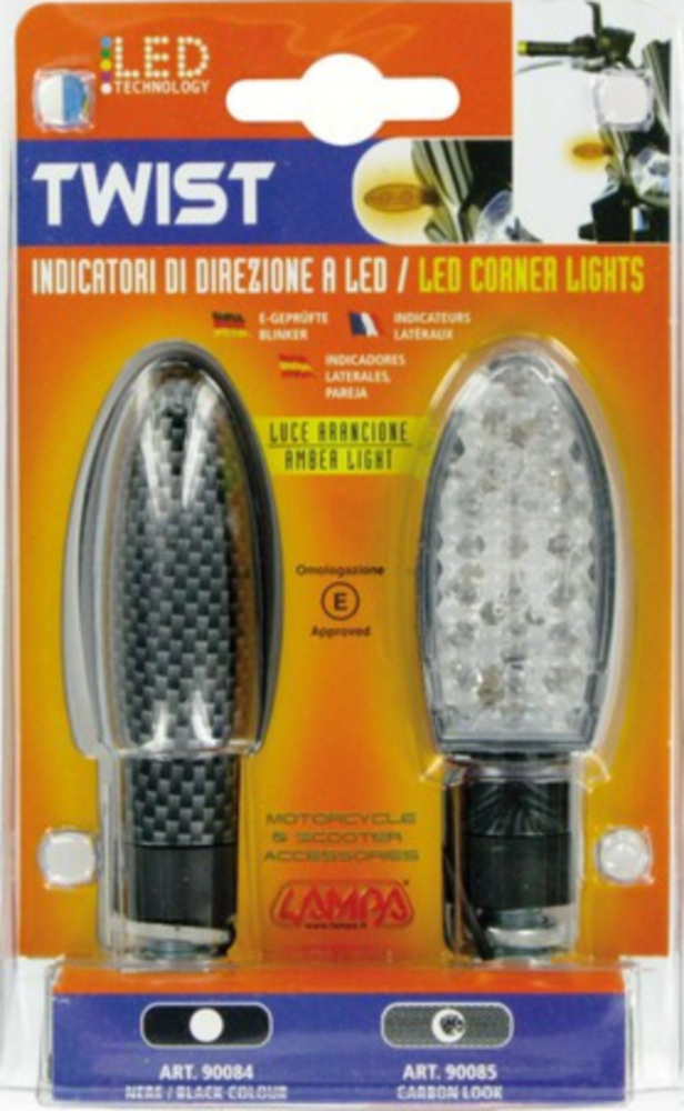 Twist LED Blinkerset carbon Design 12V