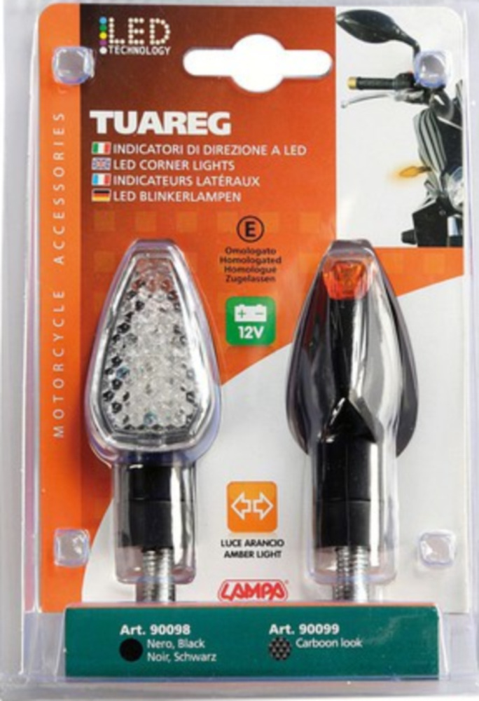 Tuareg LED-Blinker Set 12V schwarz