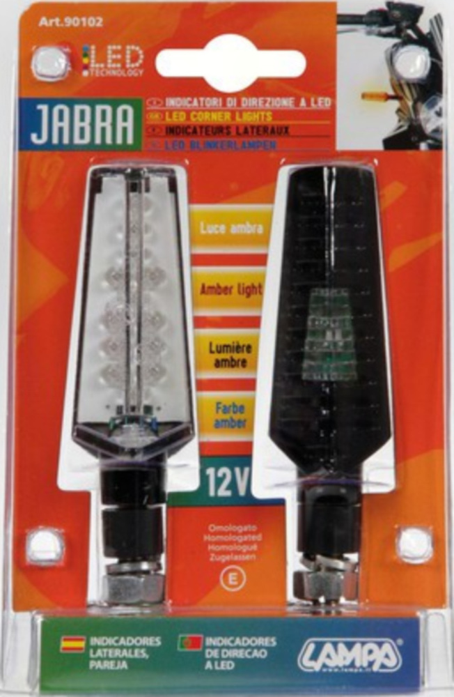 Jabra, LED Blinker Set 12V weiße Design gelbes Licht - mit Rückseitenbeleuchtung