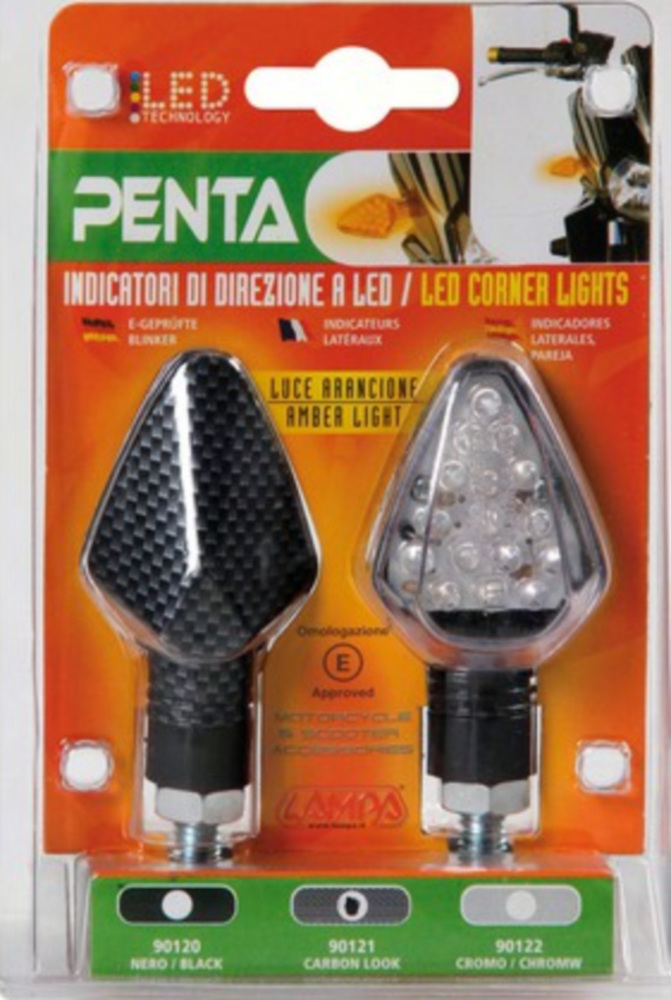 Penta LED Blinker Set 12V - Carbon Look