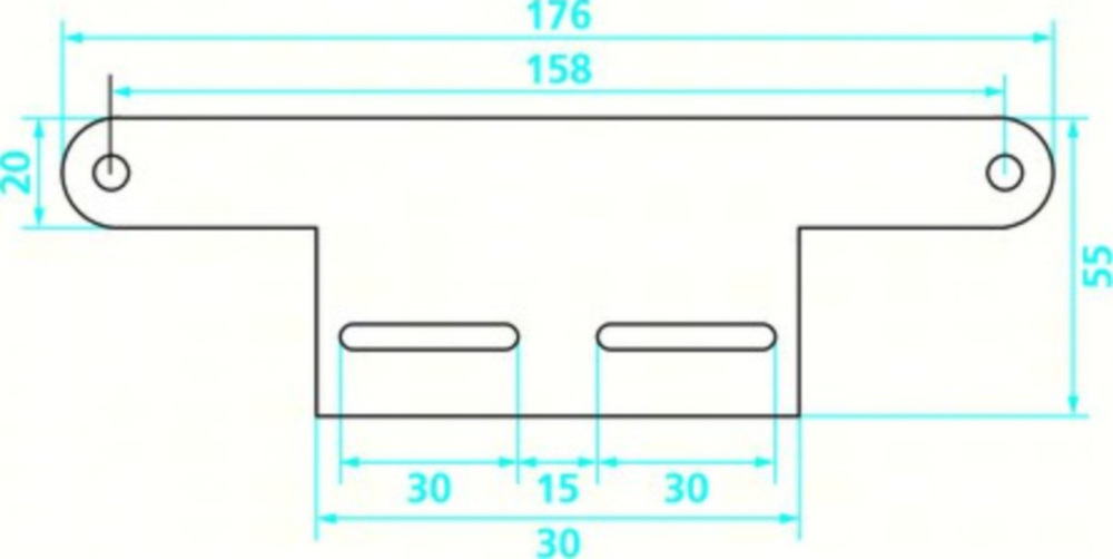 Halteblechadapter für Rückstrahler