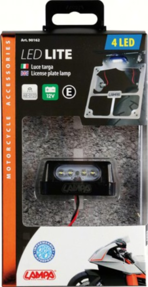 LED Lite Nummernschildbeleuchtung mit 4 LEDs Weisslicht E-gebprüft