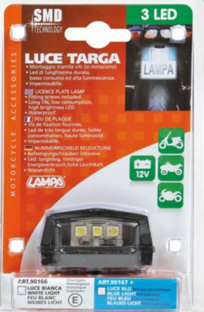 LED Lite SMD Nummernschildbeleuchtung mit 3 Weisslicht LEDs SMD E-geprüft