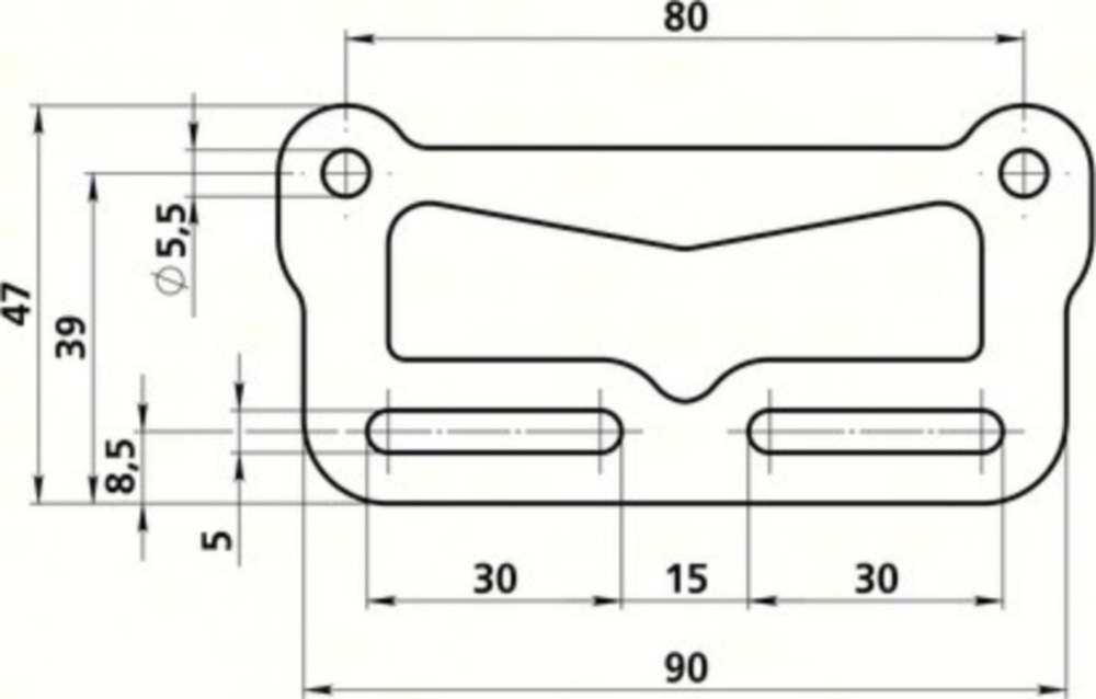 Halterung für Rückstrahler / Nummerschild