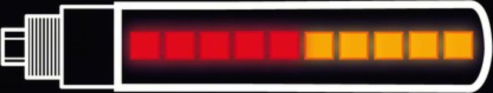 Power View hintere LED-Blinker mit Rück- u. Bremslicht , 12V Carbon-Look