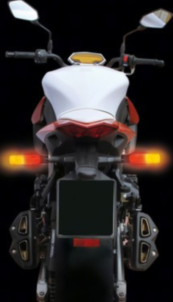 Power View hintere LED-Blinker mit Rück- u. Bremslicht , 12V Carbon-Look