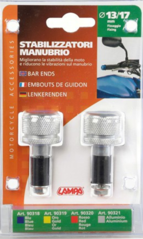 Bar Ends Lenkergewichte silber für 13-17mm Bohrungen