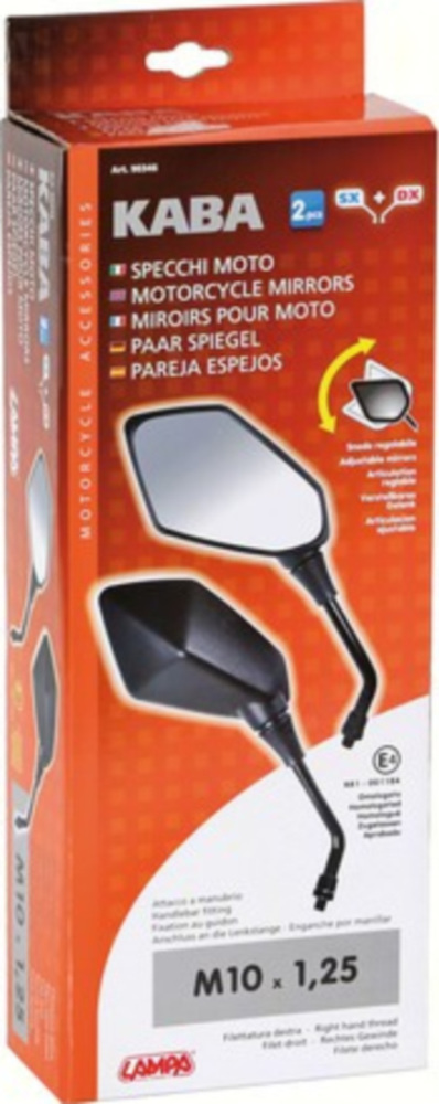 Kaba Rückspiegel Set - Rechtsgewinde M10x1,25