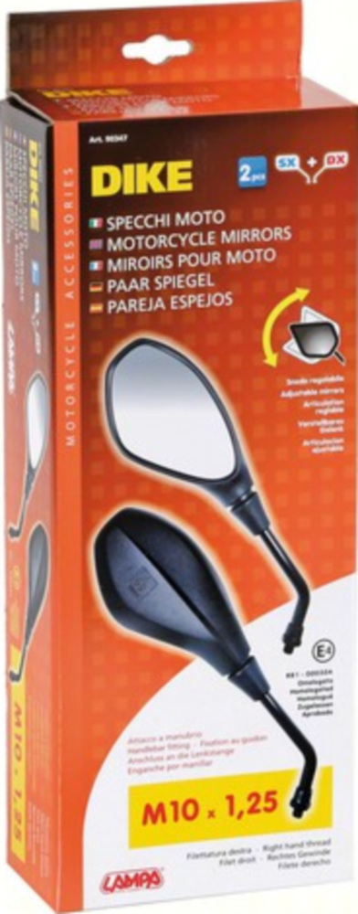 Dike, Spiegel Set M10 x 1,25 Rechtsgewinde