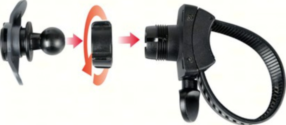 Opti-Belt Schnellbefestigungsgrundsystem für Navi- und Handytaschen mit Klemmband