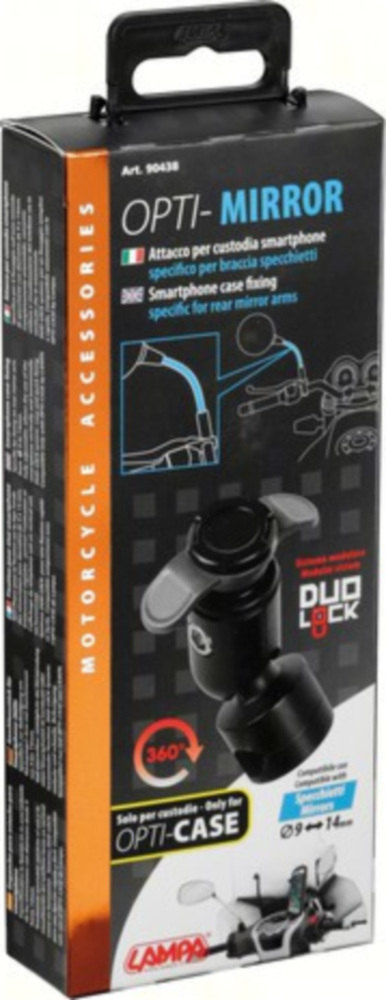 Opti-Mirror Schnellbefestigungsgrundsystem für Navi und Handy mit 9-14mm Klemme