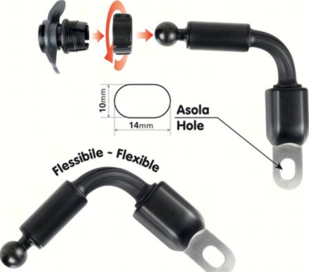 Opti-Arm Schnellbefestigungsgrundsystem für Navi und Handy mit variablen Befestigungsarm