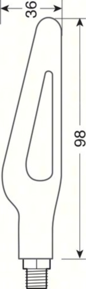 Led-Blinker GLORY, schwarze Farbe