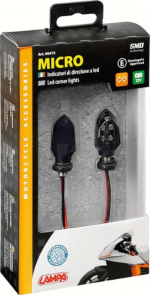 Micro LED 12V Blinker Set - Abmessungen 35x18mm