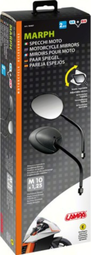 MARPH Motorradspiegelset M10x1,25 Rechtsgewinde