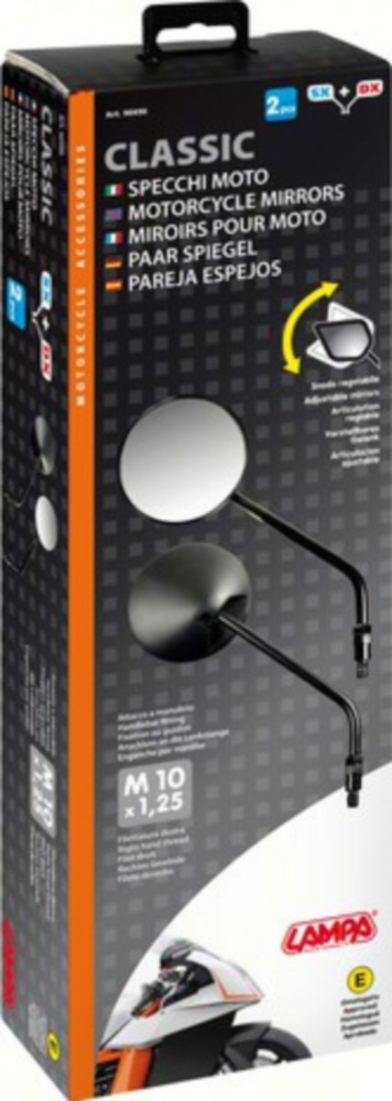 CLASSIC Motorradspiegel M10x1,25 Rechtsgewinde