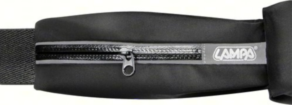 SPORT-POUCH 2 Sport-Hüfttasche für Smartphones mit Touch-Fenster + extra Tasche - Schwarz