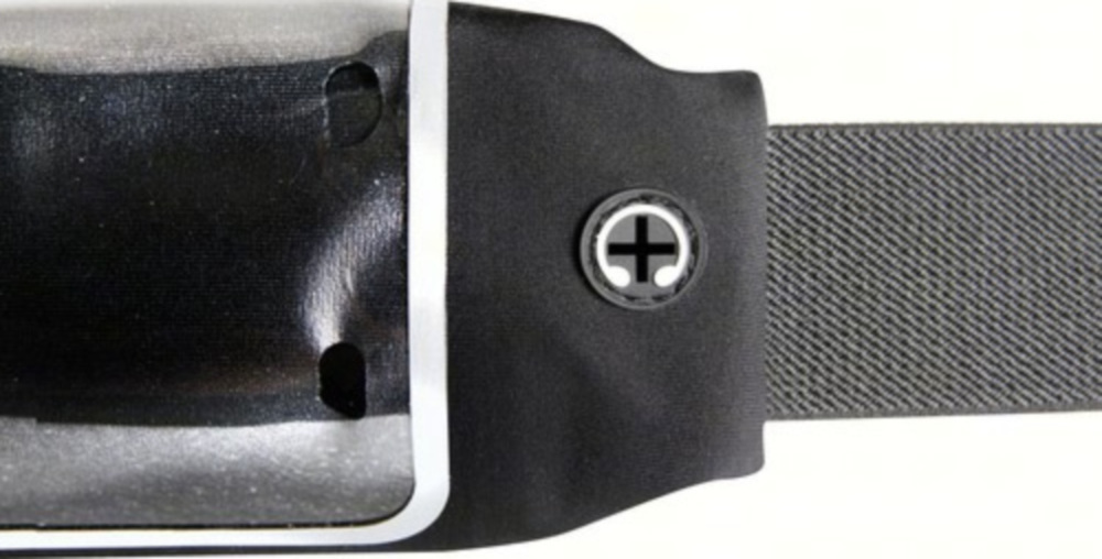 SPORT-POUCH 2 Sport-Hüfttasche für Smartphones mit Touch-Fenster + extra Tasche - Schwarz