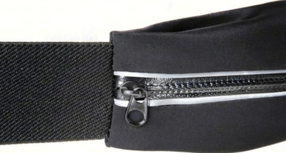 SPORT-POUCH 2 Sport-Hüfttasche für Smartphones mit Touch-Fenster + extra Tasche - Schwarz