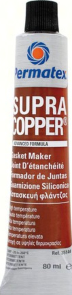 SUPRA COPPER Silikondichtstoff 80 ml., rot