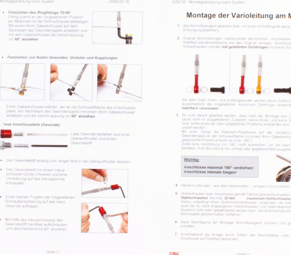 Varioleitung transparent MV084T 840mm