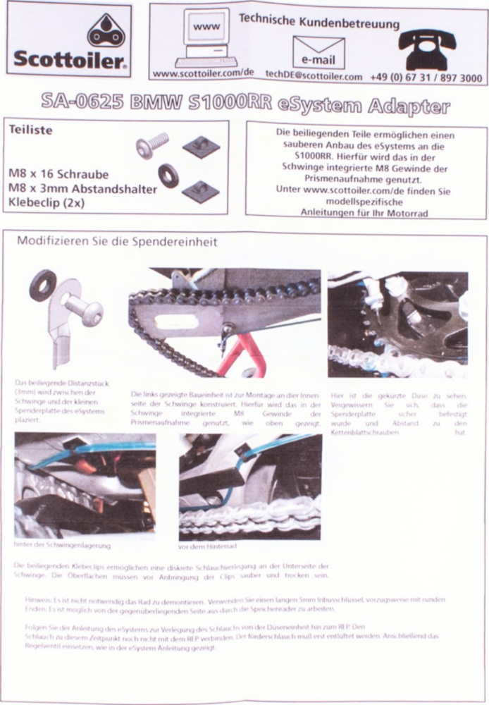 V-System spezial für: BMW S1000 (alle) ab 2017