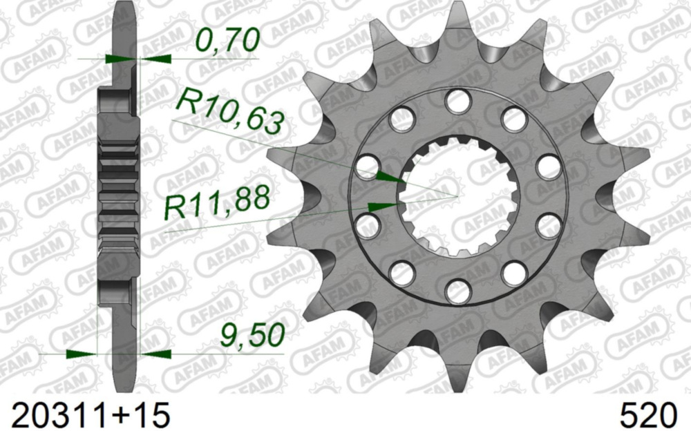 Ritzel AFAM 520 - 15Z 20311+15