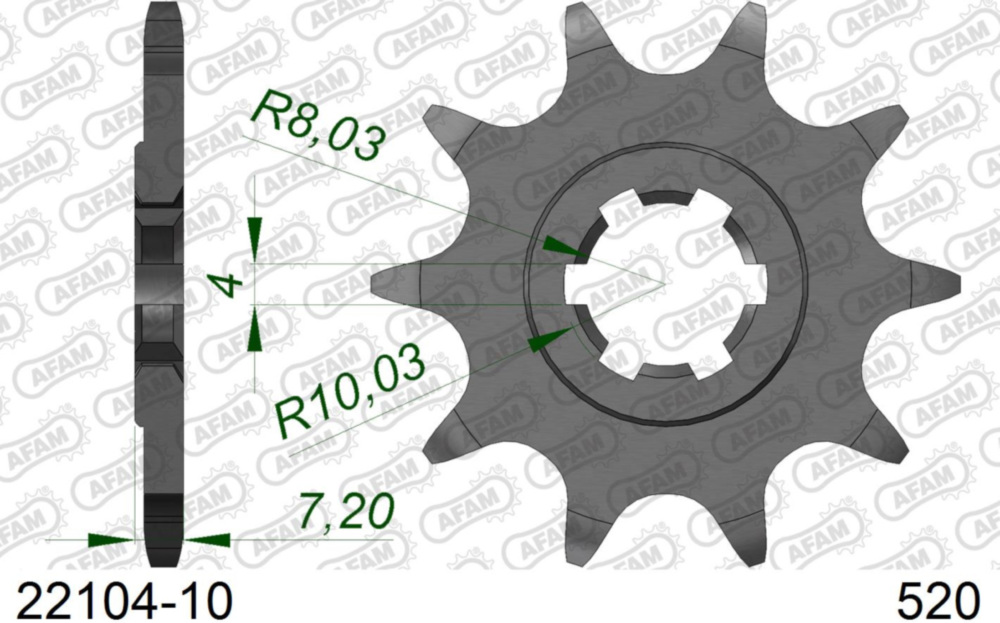 Ritzel AFAM 520 - 10Z 2210410