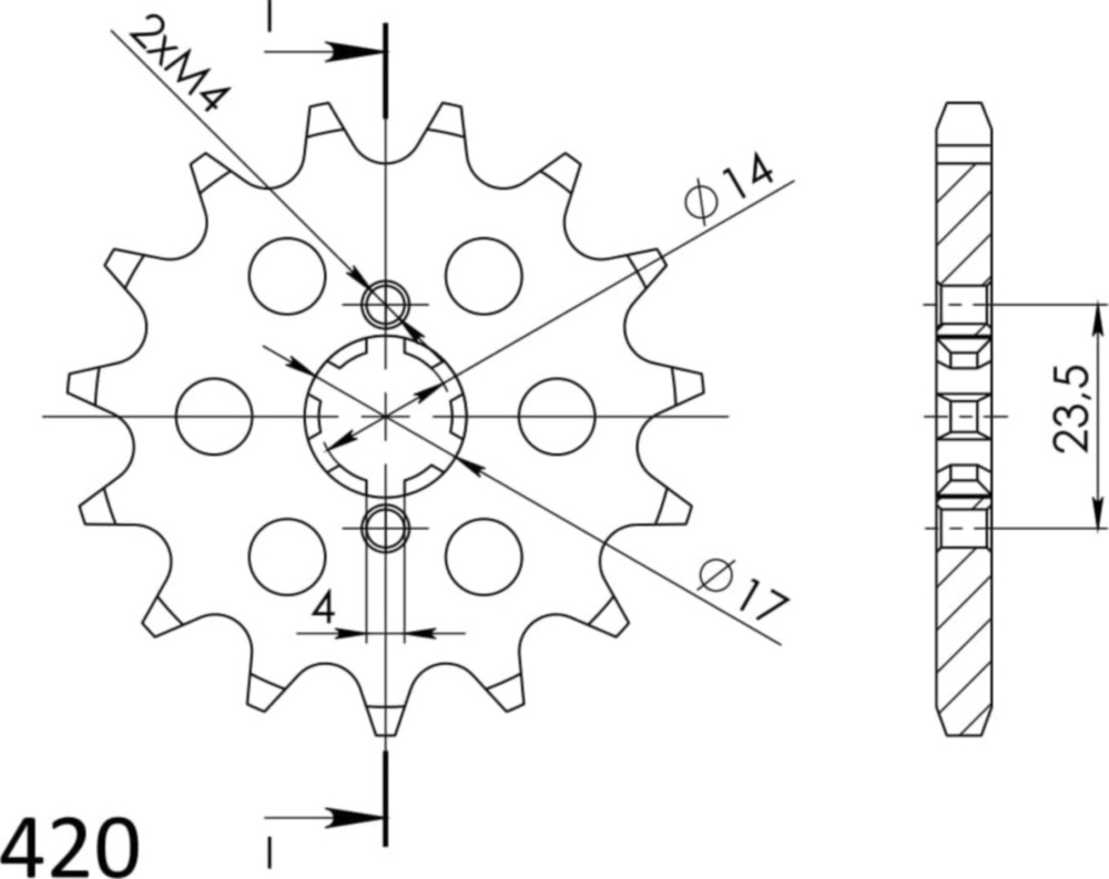 Ritzel Supersprox 420/14Z 49102-14