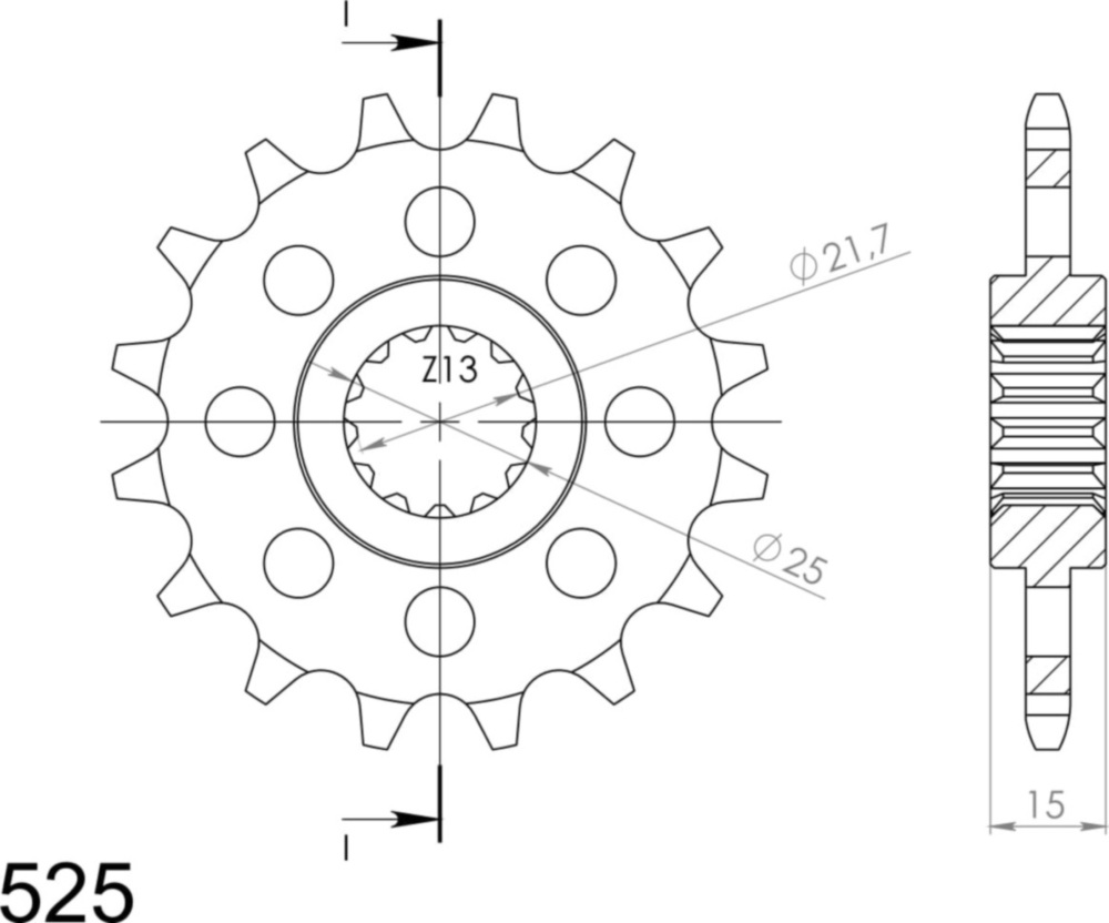 Ritzel Supersprox 525/14Z 88500-14