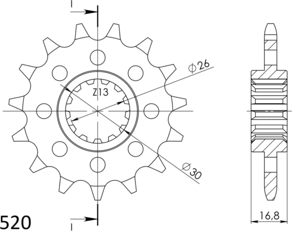 Ritzel Supersprox 520/15Z 20608-15