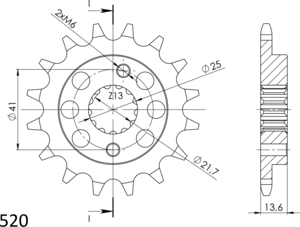 Ritzel Supersprox 520/16Z 20517-16