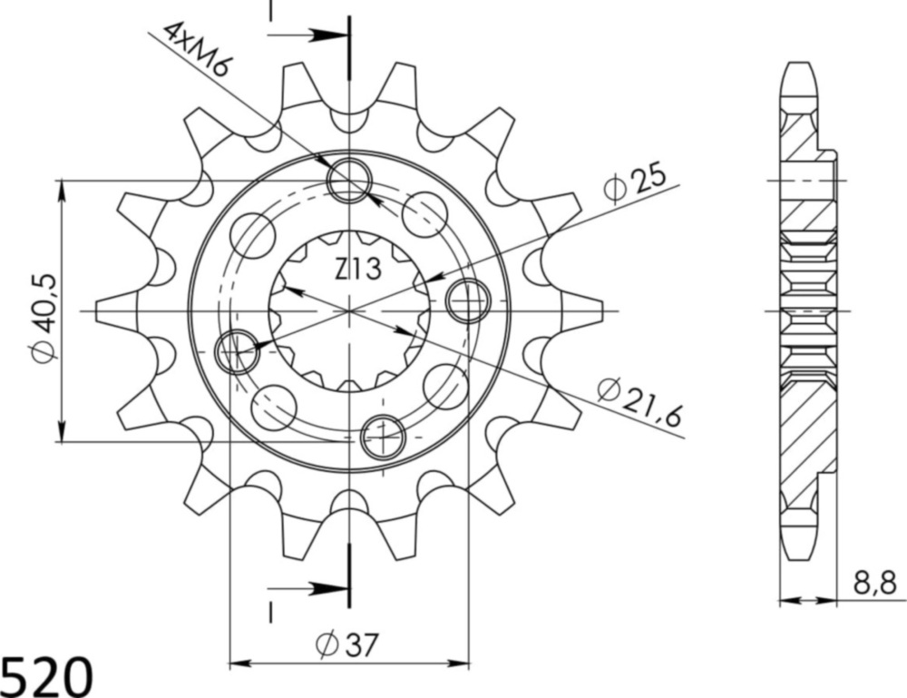 Ritzel Supersprox 520/14Z 20510-14