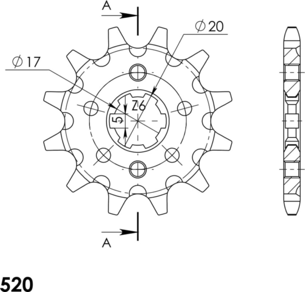 Ritzel Supersprox 520/12Z 20205-12