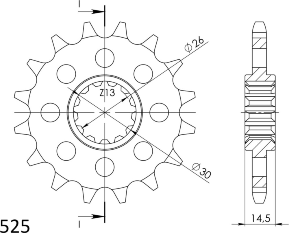 Ritzel Supersprox 525/15Z 20607-15