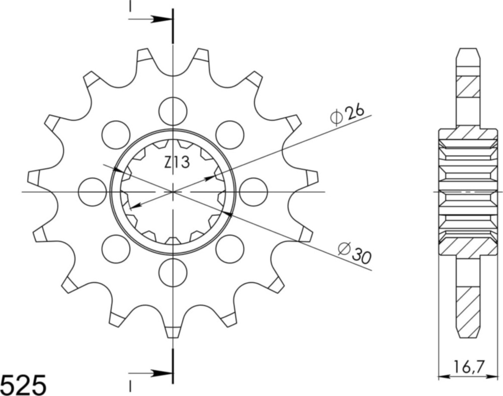Ritzel Supersprox 525/15Z 20612-15