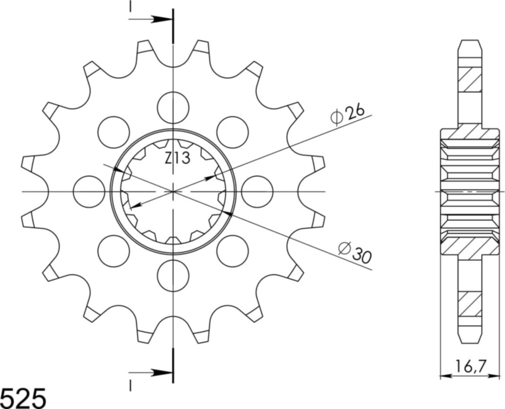 Ritzel Supersprox 525/16Z 20612-16