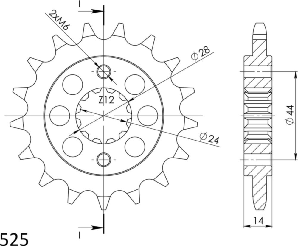 Ritzel Supersprox 525/17Z 20614-17
