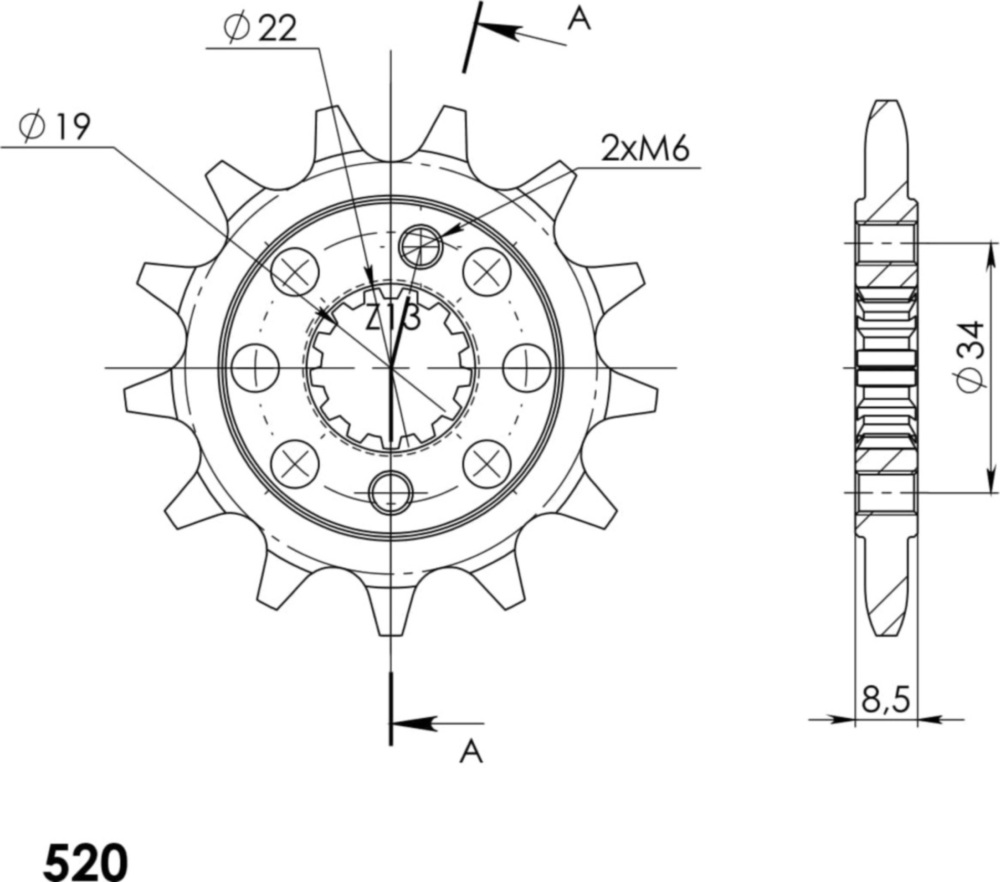 Ritzel Supersprox 520/13Z 73305-13