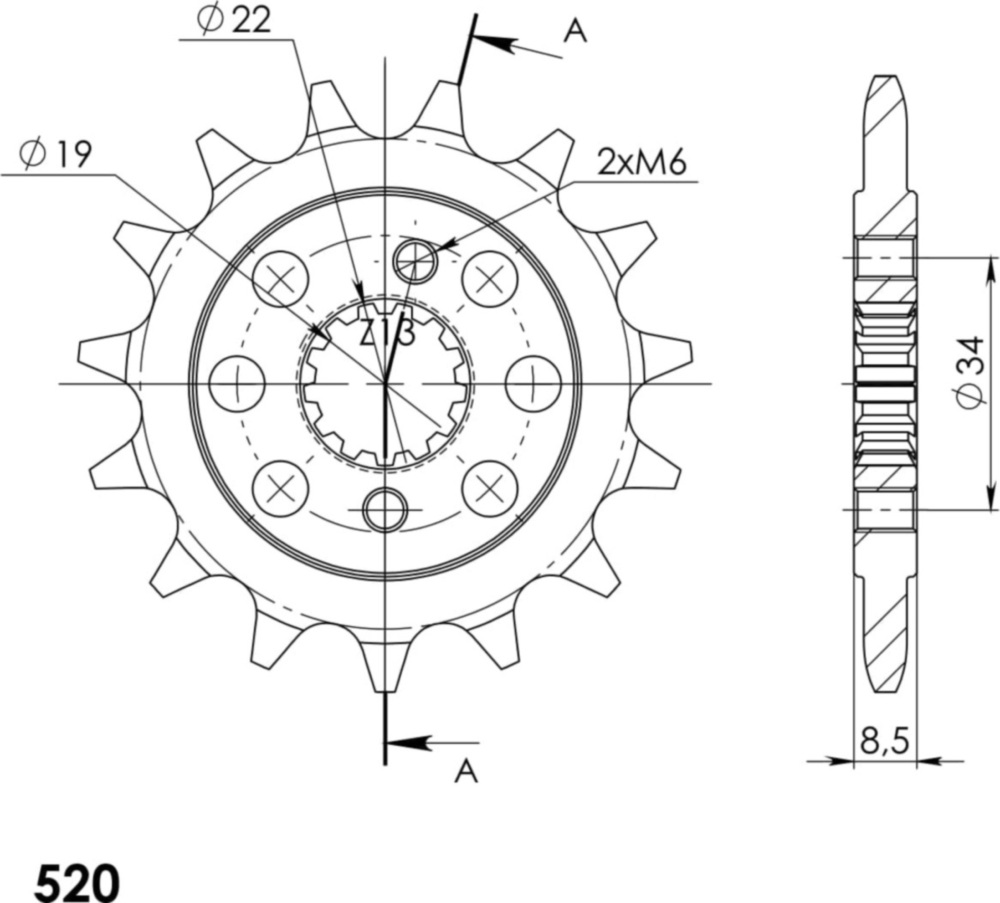 Ritzel Supersprox 520/15Z 73305-15
